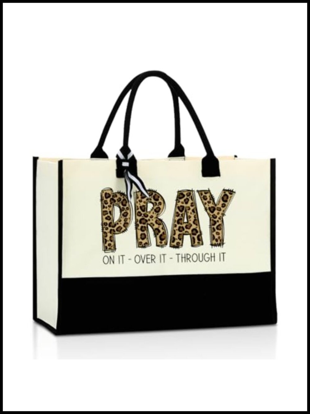Christian Gifts for Women Cotton Canvas Tote Bag Motivational Bible Verse Beach